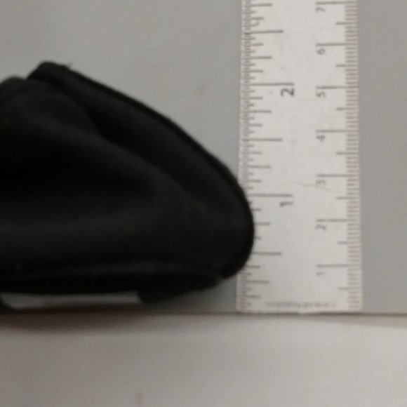 Tanzmuster Girls Ballet Shoe Black Flat w/Elastic Opening Cross Instep Straps 34 - Picture 7 of 9